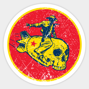 2nd OSS "Skull Bomb Rodeo" Vintage Insignia Sticker